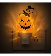 Halloween Ghost Pumpkin Water Spinner Night Light, Plug-In Table Decor | Ghost pumpkin water spin...