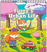 FUN LAVIE Cozy Coloring Book for Adults Relaxation – Featuring Fuzzy’s Cute Animal Urban Life Mom...