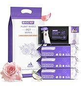 HICC PET Cleaning Deodorizing Wipes for Dogs & Cats, Vet Recommended Plant-Based Pet Grooming Wip...