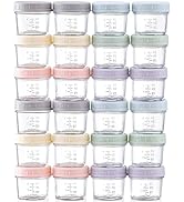 VITEVER 24-Pack Glass Baby Food Storage Containers - 4 oz Baby Food Storage Jars With Lids, Baby ...