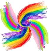 AIVIAI Dance Scarves, 12 Colors 24 PCS Juggling Scarves for Kids Play Dancing Music Scarfs Colorf...