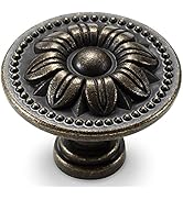 CHICTIE Set of 10 Vintage Kitchen Cabinet Knobs Pulls, Flower Drawer Knobs, Dresser Knobs, Antiqu...