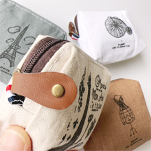 Zipper show for canvas coin purse