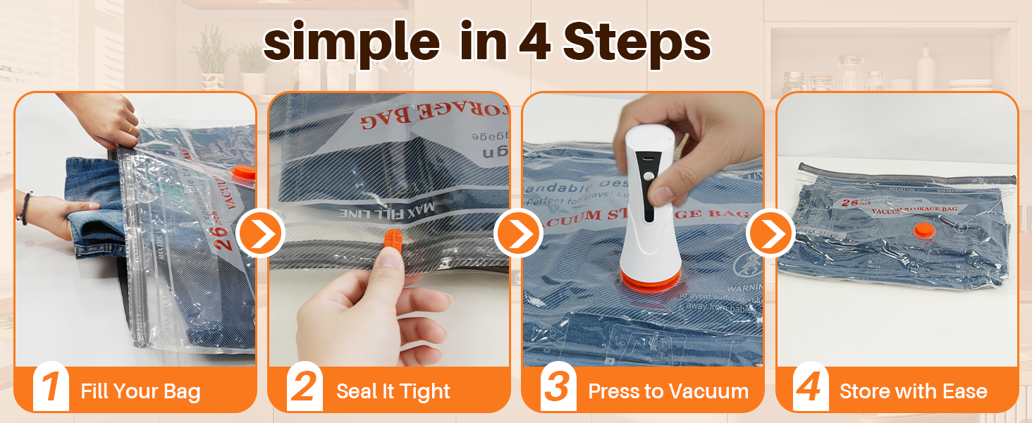 Space Saver Bags for Packing, Luggage and Seasonal Storage