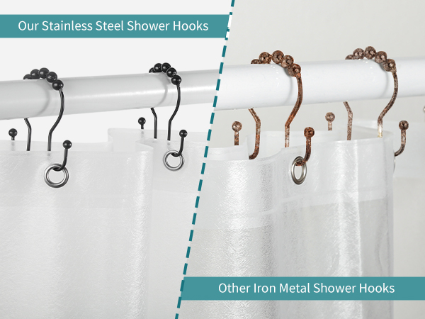 shower curtain rings rust proof