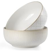 getstar Large Serving Bowls (8 inch & 60 fl oz), Ceramic Salad Bowl Set of 2, Microwave and Dishw...