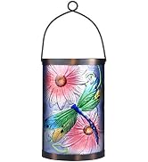 Afirst Solar Lantern Outdoor Hanging Glass Solar Dragonfly Lights Waterproof Led Lamp for Garden ...