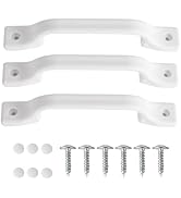 TonGass (3 Pack, White All Weather Plastic Grab Handle for RV, Trailer, Camper, Cargo Trailer, Bo...