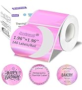 Joatuxul 2 Inch Round Holographic Thermal Labels, Compatible with T50M Pro/M110/M100/M220 and Oth...