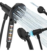 DAKINGS High Pressure Filtered Shower Head with Handheld, Upgrade Magnetic 10-Mode Handheld Showe...