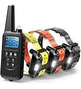 F-color Dog Training Collar with Remote 2600ft Shock Collar for Small Medium Large Dogs Breed Wat...