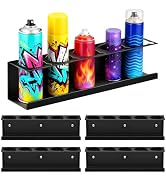 TrainBoy 4 Pack Spray Can Holder, Wall Mount Spray Bottle Holder, Spray Can Organizer With Straw ...