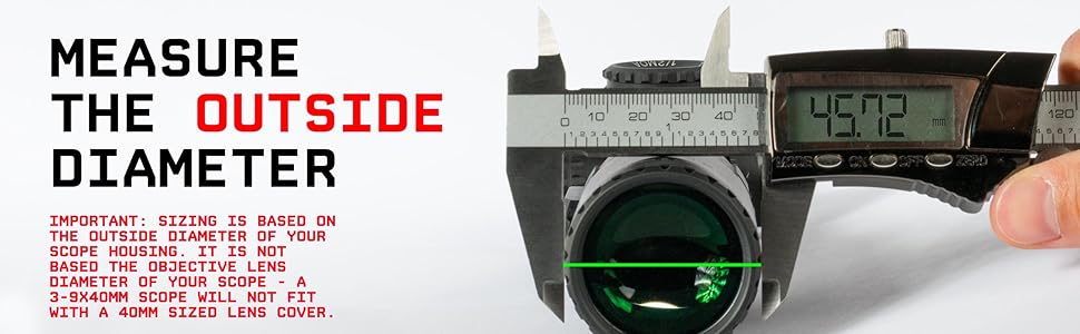 Flip up cover measuring guide