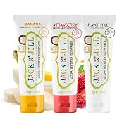 Jack N' Jill Natural Baby Toothpaste - Fluoride Free Training Toothpaste for Babies 6 Months and ...