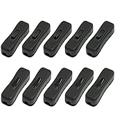 Xiaoyztan 10 Pcs in-line Light Switches Black Plastic Shell ON/Off Rocker Switch for Household Li...