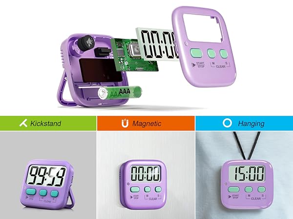Digital timer with three mounting options