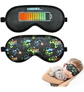 Olypegic 2 Pcs Kids Sleep Mask Boys Kids Silk Sleep Mask Eye Sleeping Mask with Adjustable Strap ...
