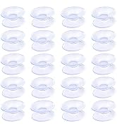 Pawfly 20 Pack Double Sided Suction Cups 4/5 Inch Clear PVC Plastic Sucker for Glass Table Mirror