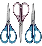 7'' Children Scissors,Kids Scissors for Ages 6-8,8-10,Safety Pointed Tip,Soft Comfort-Grip Ambide...