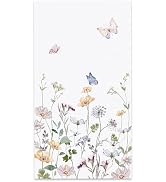 Audree 100 Pack Floral Disposable Napkins - Decorative 3-Ply Guest Napkins for Bathroom, Dinner, ...