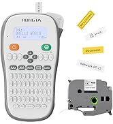 Rongta TH110 Bluetooth Handheld Label Maker Machine with 1 Tape, QWERTY Keyboard Portable Label P...
