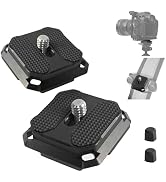 2 Pack Arca-Swiss Plate, Quick Release Plate Camera Mount for Tripod,38mm Arca-Swiss Mount Plate ...
