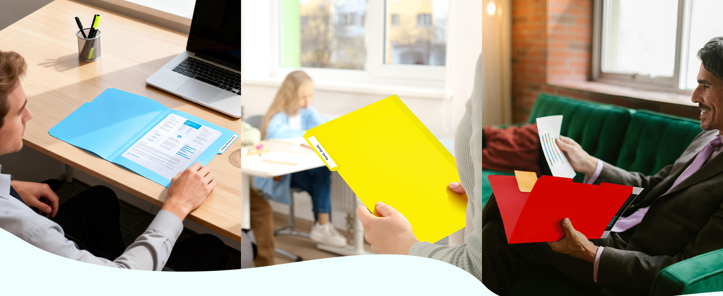 plastic color file folder