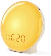 JALL Full-Screen Wake Up Light Sunrise Alarm Clocks for Bedrooms, White Noise Machine for Heavy S...