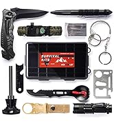 VEITORLD Gifts for Men Dad Him Christmas, Survival Gear and Equipment 12 in 1, Survival Kits, Coo...