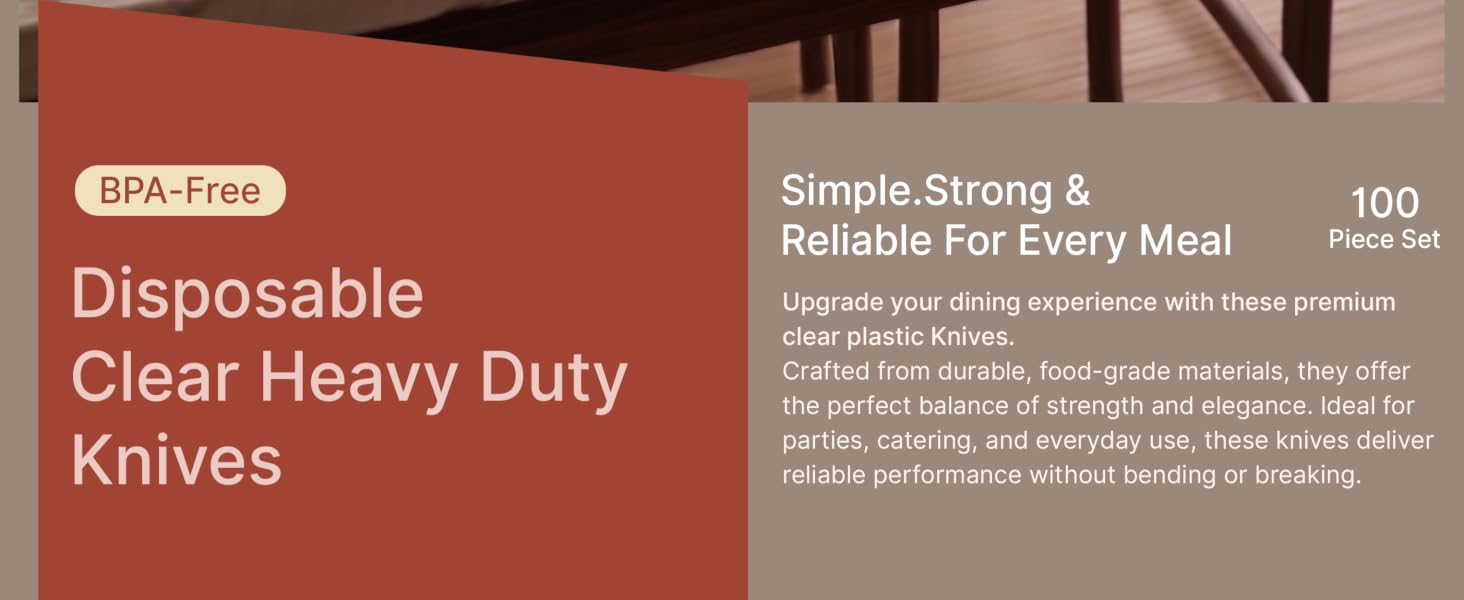 Heavy Duty Plastic Silverware, BPA-Free Food-Grade Materials