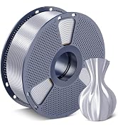 SUNLU Silk PLA Filament 1.75mm, Neatly Wound Shiny PLA 3D Printer Filament, Dimensional Accuracy ...