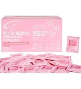 Air Jungles 250 Count Bulk Makeup Remover Wipes, Individually Wrapped Cleansing Face Lid Eyes Wat...