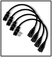 flat plug extension cord 1 ft