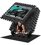 bemaxx Gym Mats Set - 12 pcs EVA Interlocking Foam Floor Tiles (24.4"x24.4"x0.4") 48 sqft Protect...