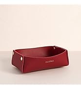OLETHA Aesthetic Small Storage Basket for Organizing, Red