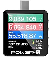 USB C Power Meter USB C Tester, USB Multimeter 0-50V 0-6A PD3.1 QC5.0 High Precision Two-Way Meas...