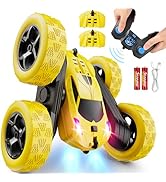 QUNREDA Remote Control Car, RC Car Toys for 6-12 Year Old Boys, Off Road RC Stunt Car 4WD 360° Ro...