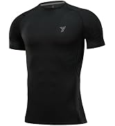 Youper Elite Men's Compression Short-Sleeve T-Shirt, Sportswear for Football, Exercise & Fitness