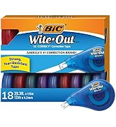 BIC Wite-Out EZ Correct Correction Tape, Tear-Resistant and No Dry Time, 18-Count Pack in White