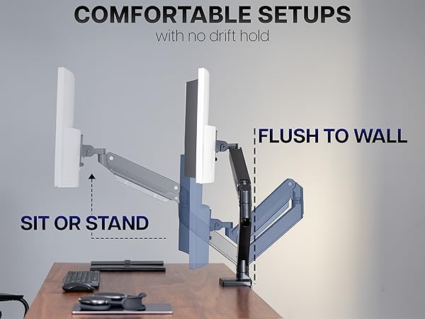 Single Pneumatic Arm Mount