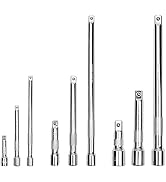 HORUSDY 9-Piece Driver Extension Bar Set, 1/4", 3/8", and 1/2" Drive Socket Extension, Tool Acces...