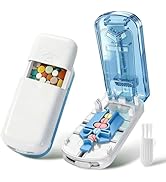 Professional Pill Cutter for Small Pills, 3-in-1 Pill Cutter Splitter for Small or Large Pills- S...