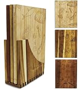 Wooden Book Cutting Board Set with Stand 3 Piece Wooden Cutting Boards Decorative Chopping Board ...