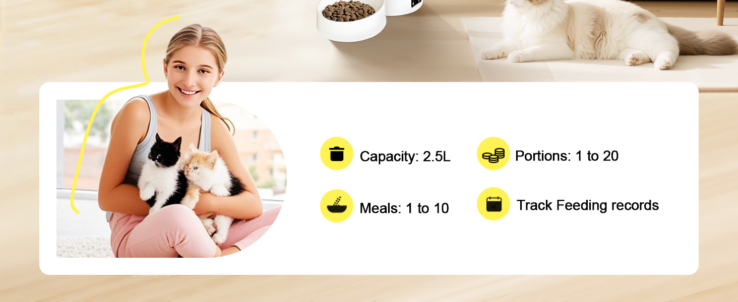 Darlipet Auto Cat Feeder, wireless cat auto feeder
