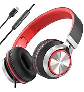 Bywulanda USB C Headphones with Mic and Volume Control, Over Ear Stereo Headsets for iPhone 15 16...