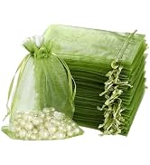 Hopttreely 100pcs Organza Bags, 4x6 inch Satin Drawstring Organza Pouch Wedding Party Favor Gift ...
