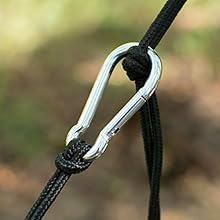 Aluminum Carabiner D Ring, Caribeener Clips, Spring Snap Hook for Keychain