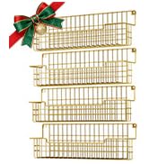 AURIKAR Spice Rack, 4-Pack Seasoning Organizer Wall Mounted for Kitchen Storage Organization, Met...