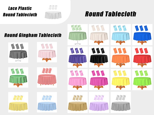 round disposable tablecloth waterproof table cloths plastic round tablecloth disposable for party