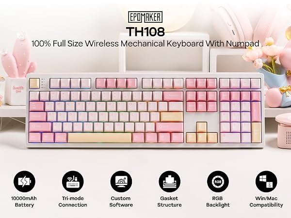 TH108 Wireless Gaming Keyboard